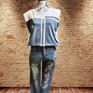 Innovatively printed pattern top